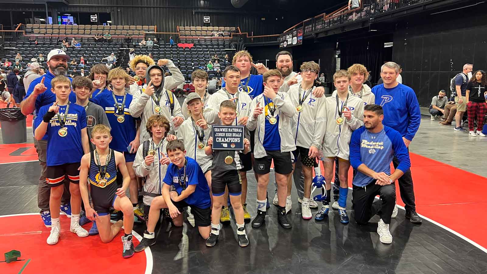 Piedmont JH Wildcats: Shawnee Junior High Dual Champs
