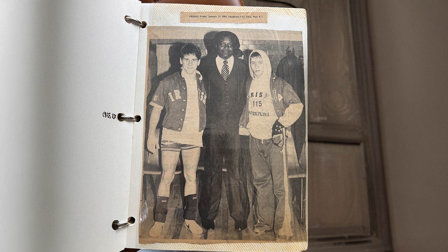 Jerry on left and Larry on right with HS coach, Bill Brown